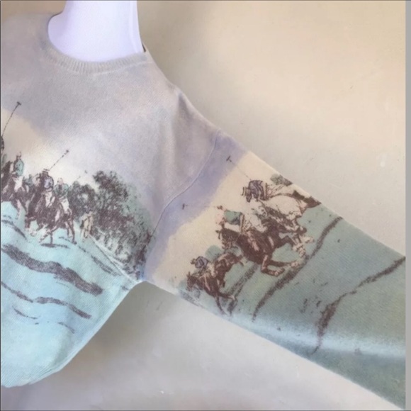 RALPH LAUREN 80's Equestrian Polo Sweater XL USA! - Picture 7 of 8